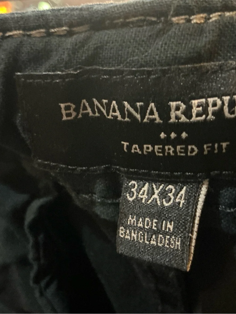Men's Banana Republic Black Cargo Pants - Classic Utility Style 34x34
